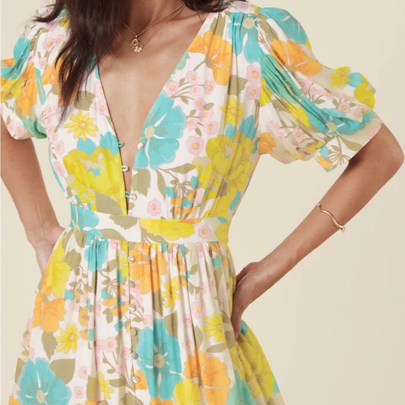 Spell Lemonade Soirée Dress in Citrus - Picture 6 of 10